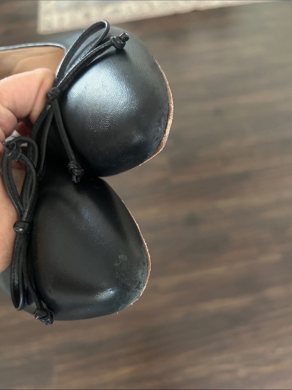 Quince Italian Leather Ballet Flat Black Size 8 - Picture 4 of 6